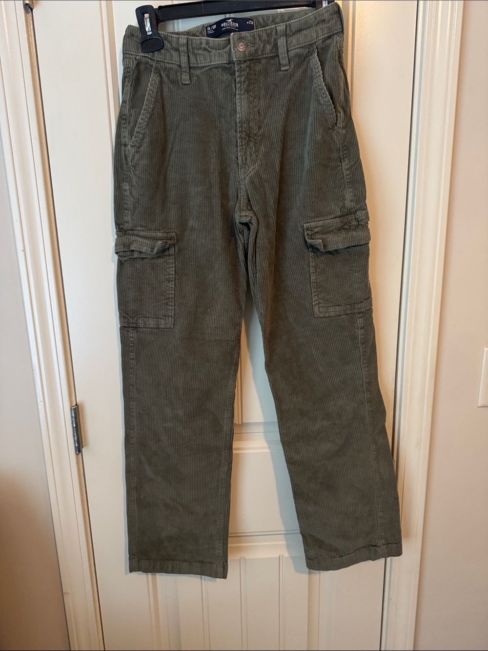 Hollister Olive Green Corduroy Cargo Pants